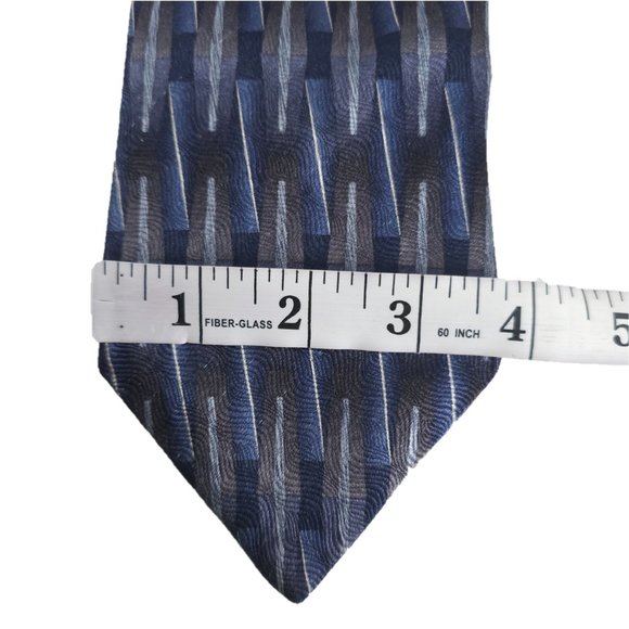 JF J. Ferrar Men Necktie All Silk Blue Gray Multi Size 60x4 - NWOT - made in USA - Picture 4 of 5